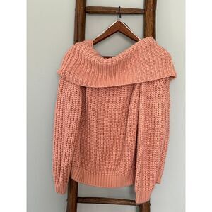 Forever21 Pink sweater, off the shoulder Size M
